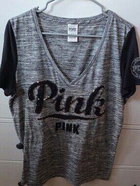 Like New PINK Victoria's Secret Campus tee t-shirt size large